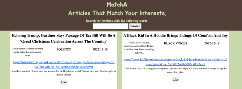 Matcha News Recommender and DMs